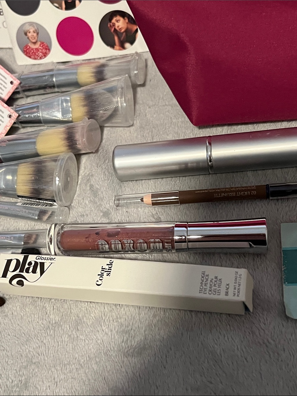 Look Good Feel Better Burgundy Cosmetic Bag + Makeup Set-NWT - Picture 5 of 14